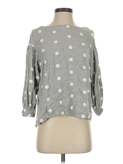 Pre-owned Zara 3/4 Sleeve T-shirt In Gray