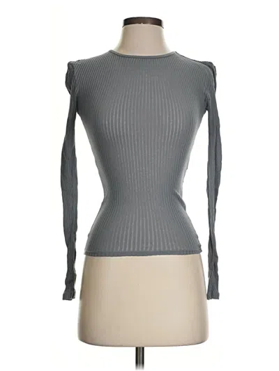 Pre-owned Zara 3/4 Sleeve T-shirt In Gray