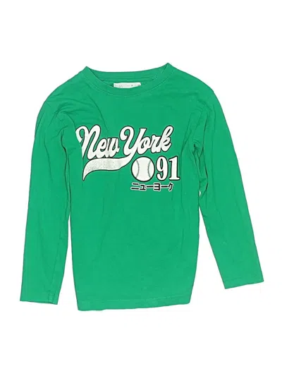 Pre-owned Zara Kids' 3/4 Sleeve T-shirt In Green