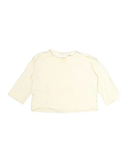 Pre-owned Zara Kids' 3/4 Sleeve T-shirt In Ivory