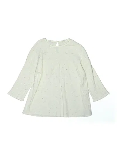 Pre-owned Zara Kids' 3/4 Sleeve T-shirt In Ivory