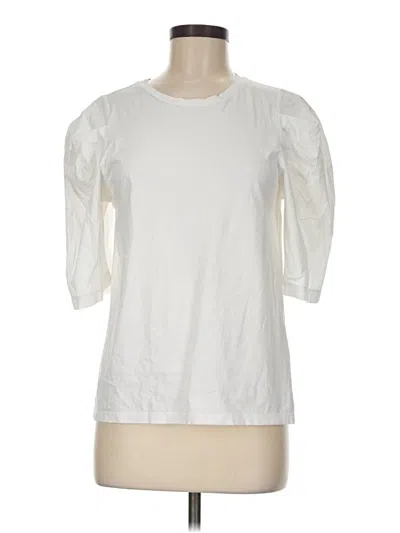 Pre-owned Zara 3/4 Sleeve T-shirt In Ivory