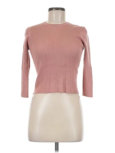 Pre-owned Zara 3/4 Sleeve T-shirt In Pink