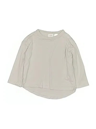 Pre-owned Zara Kids' 3/4 Sleeve T-shirt In Silver