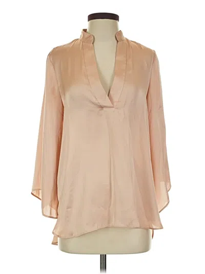 Pre-owned Zara 3/4 Sleeve T-shirt In Tan