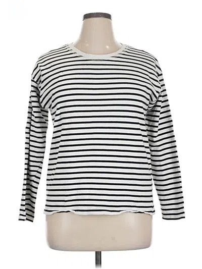 Pre-owned Zara 3/4 Sleeve T-shirt In White