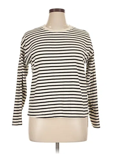 Pre-owned Zara 3/4 Sleeve T-shirt In White