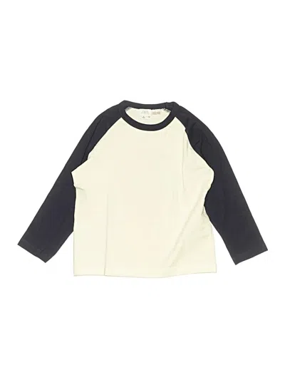 Pre-owned Zara Kids' 3/4 Sleeve T-shirt In White