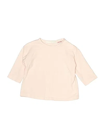 Pre-owned Zara Babies' 3/4 Sleeve T-shirt In White