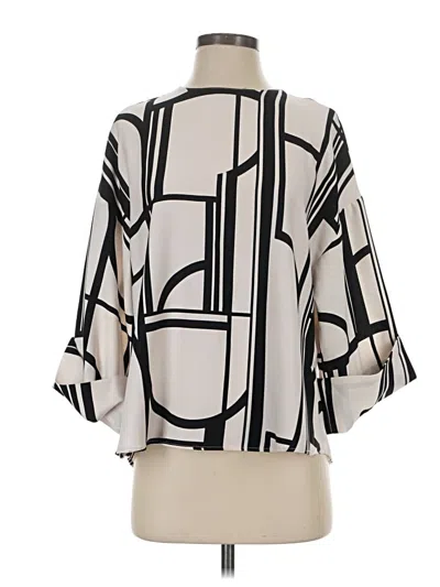 Pre-owned Zara 3/4 Sleeve T-shirt In White
