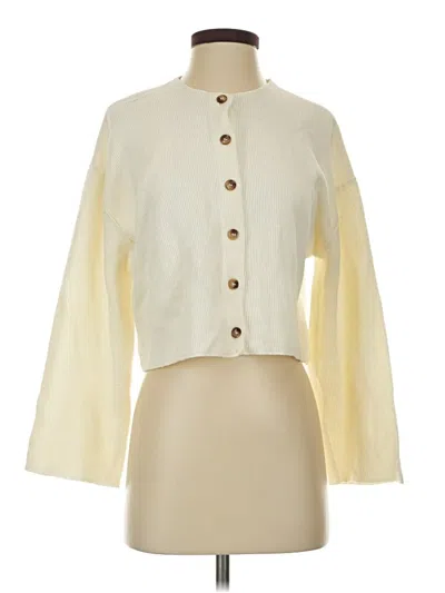 Pre-owned Zara 3/4 Sleeve Turtleneck In White