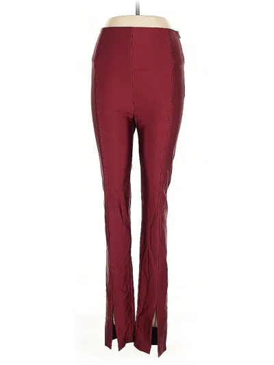 Pre-owned Zara Active Pants In Burgundy