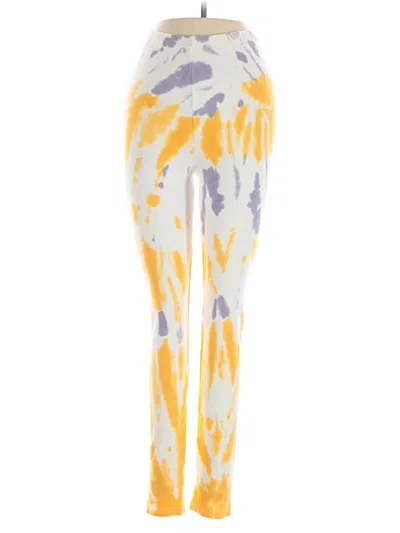 Pre-owned Zara Active Pants In Yellow