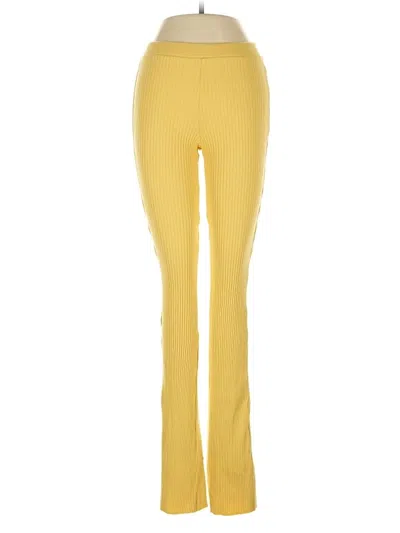 Pre-owned Zara Active Pants In Yellow