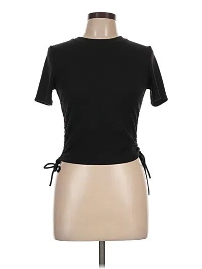 Pre-owned Zara Active T-shirt In Black