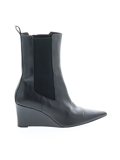 Pre-owned Zara Ankle Boots In Black