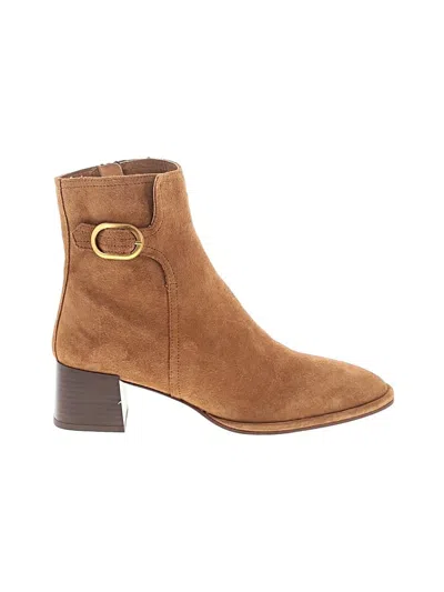 Pre-owned Zara Ankle Boots In Brown