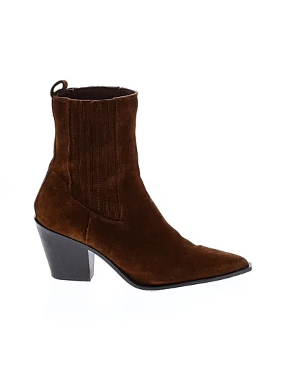 Pre-owned Zara Ankle Boots In Brown