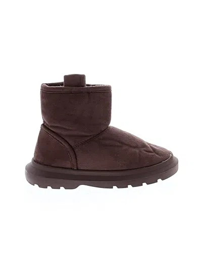 Pre-owned Zara Kids' Ankle Boots In Burgundy