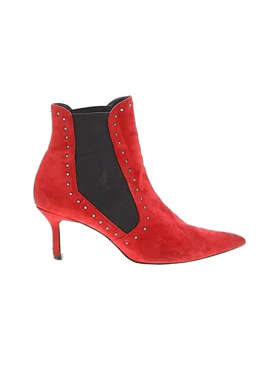 Pre-owned Zara Ankle Boots In Red