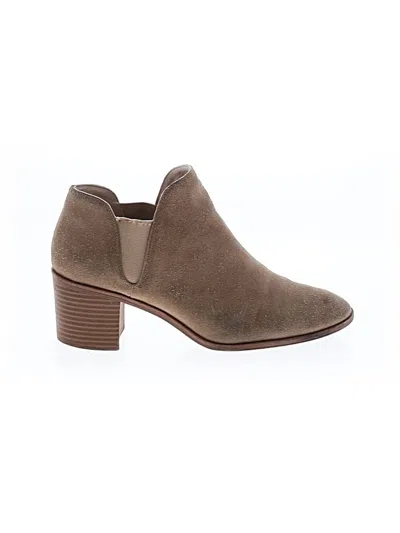 Pre-owned Zara Ankle Boots In Tan