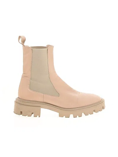Pre-owned Zara Ankle Boots In Tan
