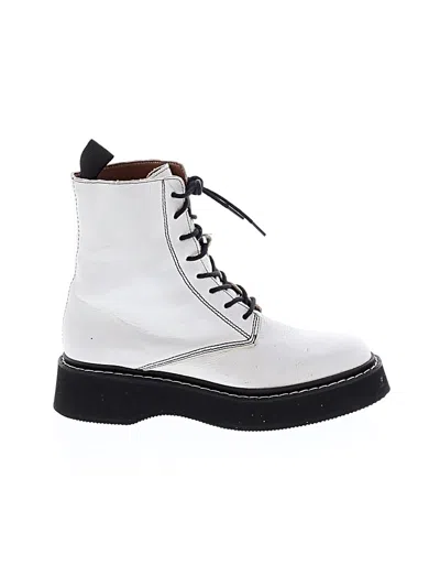Pre-owned Zara Ankle Boots In White