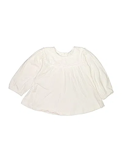 Pre-owned Zara Baby Kids' 3/4 Sleeve Blouse In Ivory