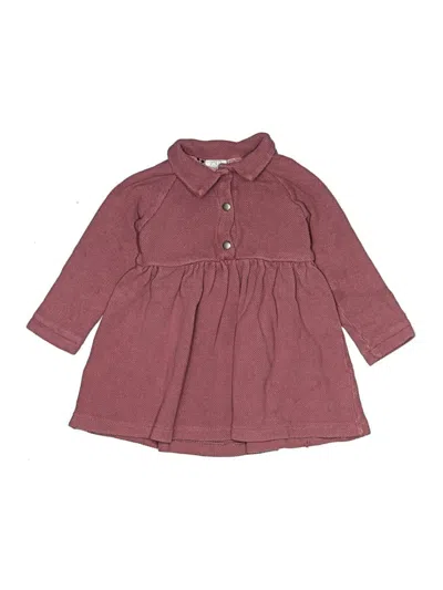 Pre-owned Zara Baby Kids' Dress In Burgundy