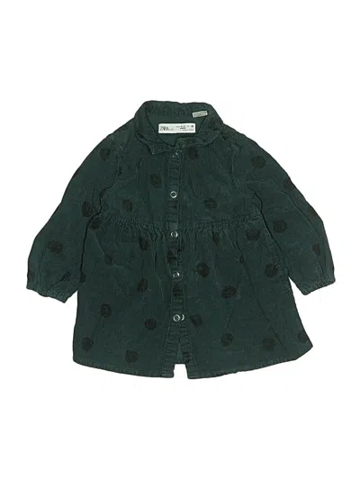 Pre-owned Zara Baby Babies' Dress In Green