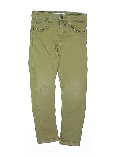 Pre-owned Zara Baby Kids' Khaki Pant In Green