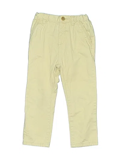 Pre-owned Zara Baby Kids' Khaki Pant In Yellow