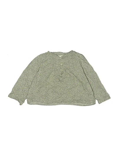 Pre-owned Zara Baby Kids' Long Sleeve Blouse In Green