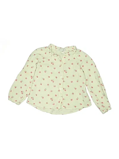 Pre-owned Zara Baby Kids' Long Sleeve Blouse In Green