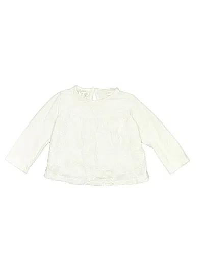 Pre-owned Zara Baby Babies' Long Sleeve Blouse In Ivory