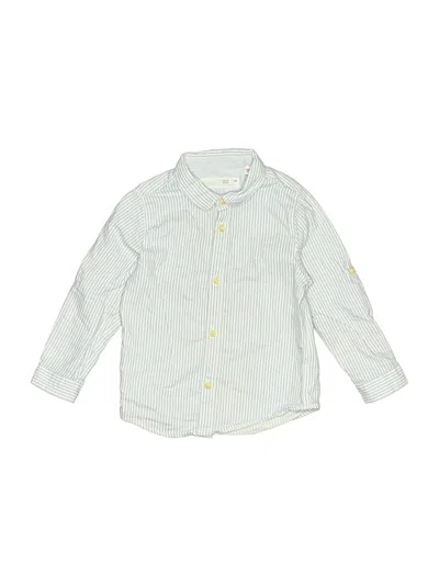 Pre-owned Zara Baby Kids' Long Sleeve Button Down Shirt In Blue