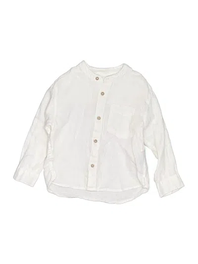 Pre-owned Zara Baby Kids' Long Sleeve Button Down Shirt In Ivory