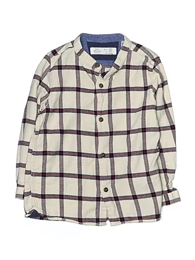 Pre-owned Zara Baby Kids' Long Sleeve Button Down Shirt In White