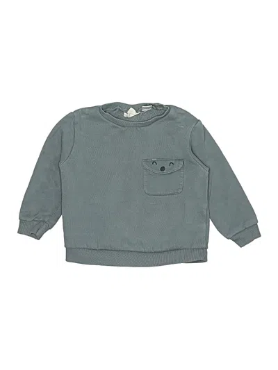 Pre-owned Zara Baby Kids' Long Sleeve Henley In Blue