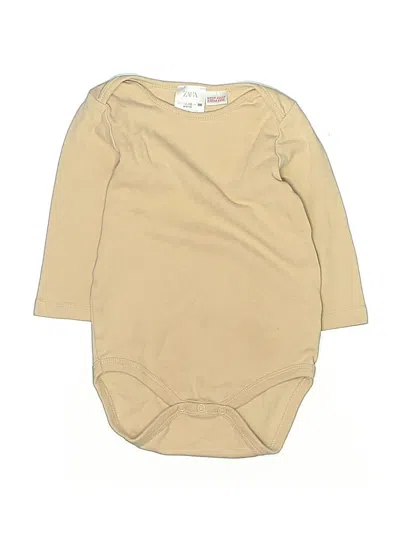 Pre-owned Zara Baby Kids' Long Sleeve Onesie In Brown