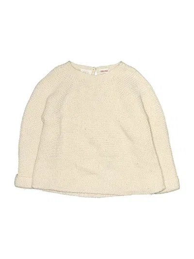 Pre-owned Zara Baby Kids' Pullover Sweater In White