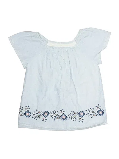 Pre-owned Zara Baby Kids' Short Sleeve Blouse In Blue
