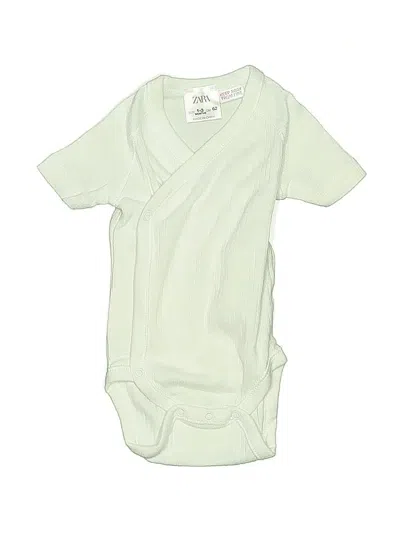 Pre-owned Zara Baby Babies' Short Sleeve Onesie In Green