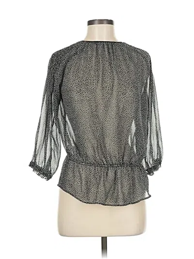 Pre-owned Zara Basic 3/4 Sleeve Blouse In Gray