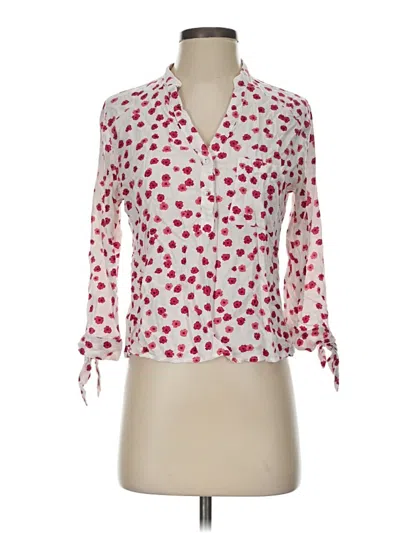 Pre-owned Zara Basic 3/4 Sleeve Blouse In Pink