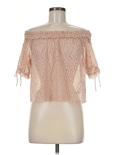 Pre-owned Zara Basic 3/4 Sleeve Blouse In Pink