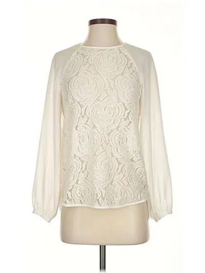 Pre-owned Zara Basic 3/4 Sleeve Blouse In White