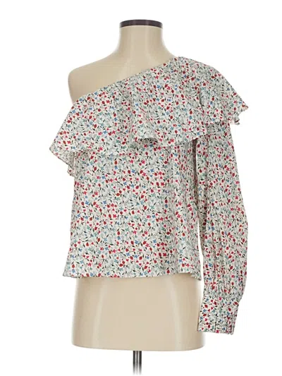 Pre-owned Zara Basic 3/4 Sleeve Blouse In White