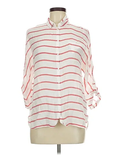 Pre-owned Zara Basic 3/4 Sleeve Blouse In White