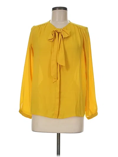 Pre-owned Zara Basic 3/4 Sleeve Blouse In Yellow